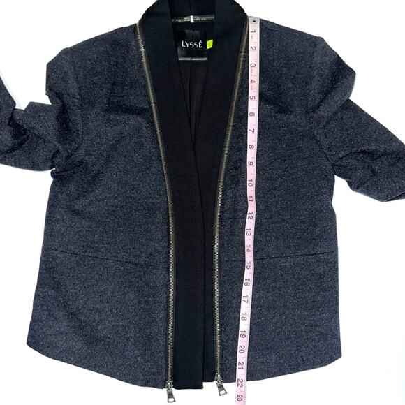 Lysse Open Front Zipper Detail Cropped Jacket Size Small - Picture 8 of 9